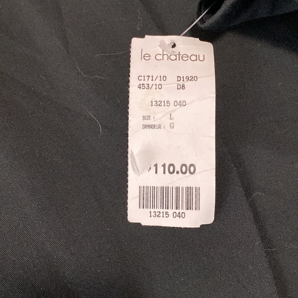 Le Chateau vintage  Black FITTED Jacket Sz L - Picture 7 of 14